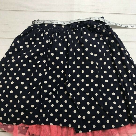 Gap Kids Girls Navy Polka Dots Elastic Waist Pull On A Line Skirt Size XL - Picture 3 of 7